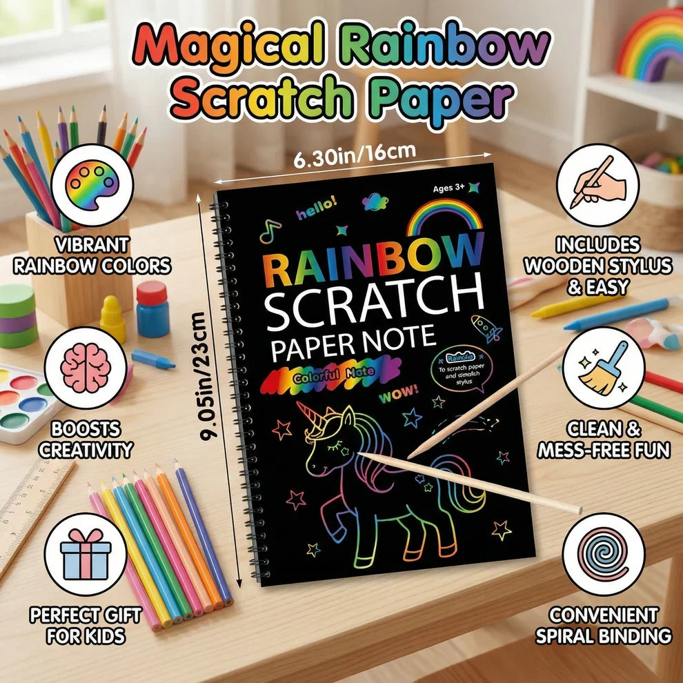 Magical Rainbow Scratch Book
