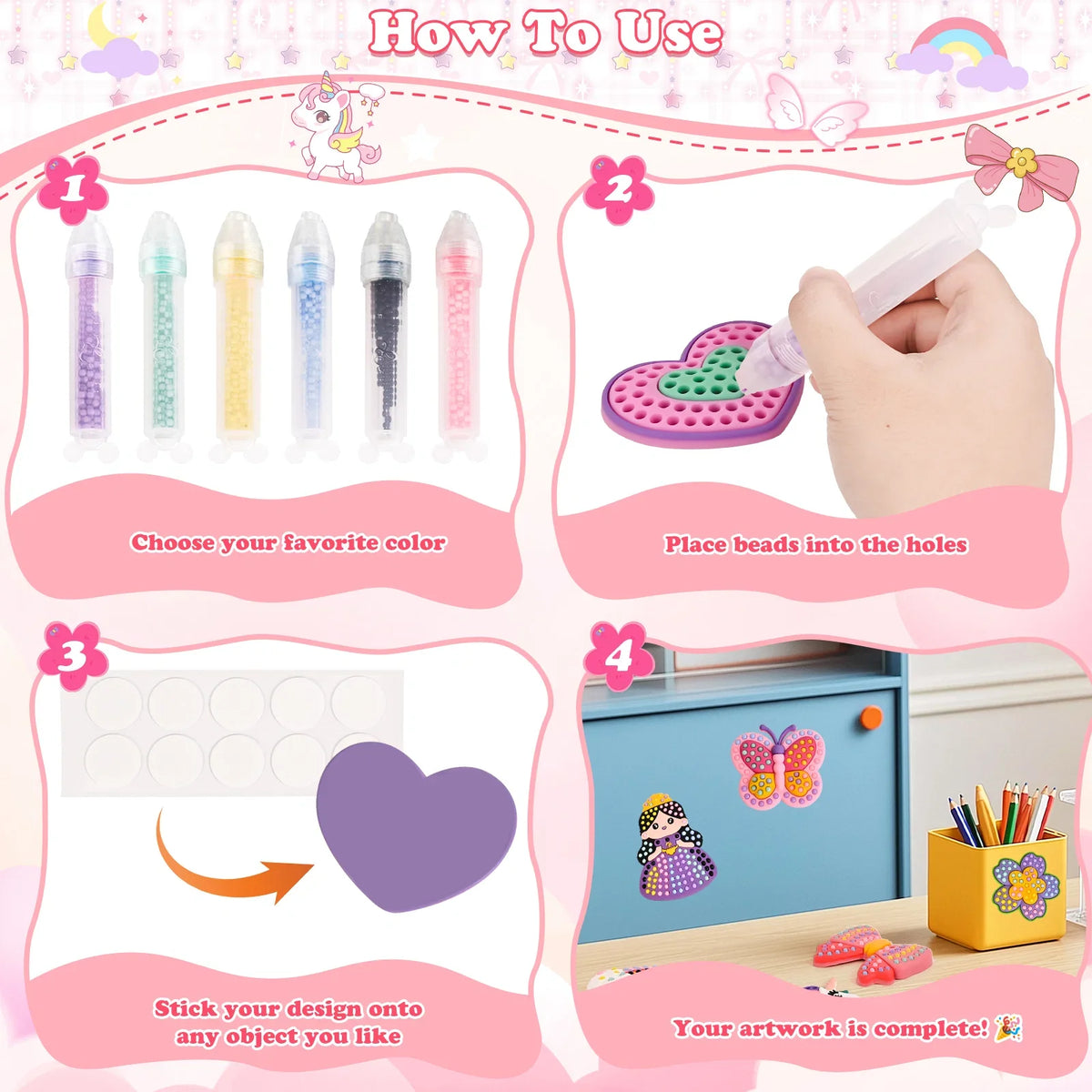 DIY Bead's Pen — Rainbow Bead Decorating Set