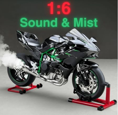1:6 Scale Kawasaki Ninja H2R Diecast Bike With Smoke Effect