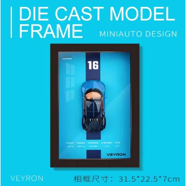 1:32 Diecast Bugatti 3D Frame Model Car