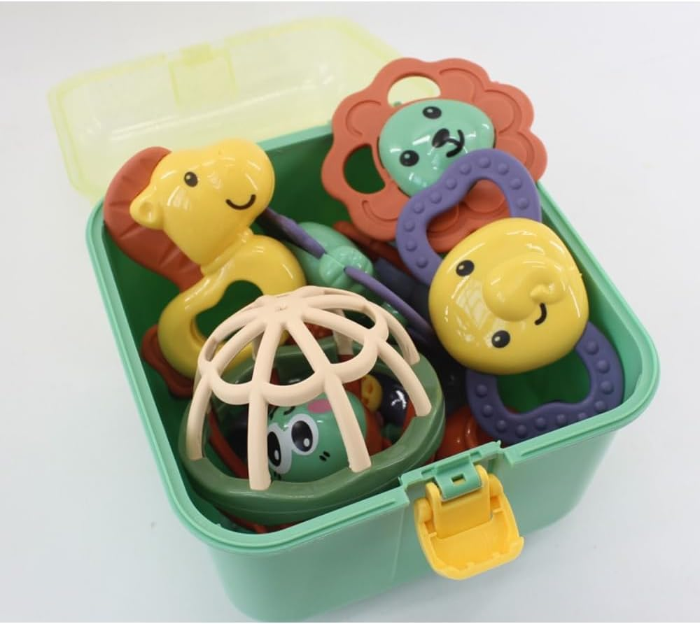 7 Pcs Baby Rattle Teether Set