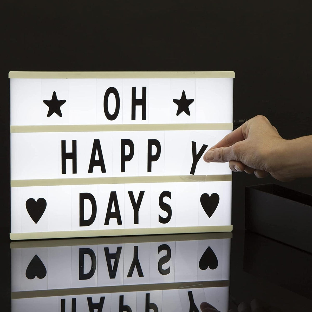 Cinematic Light Box with Letters