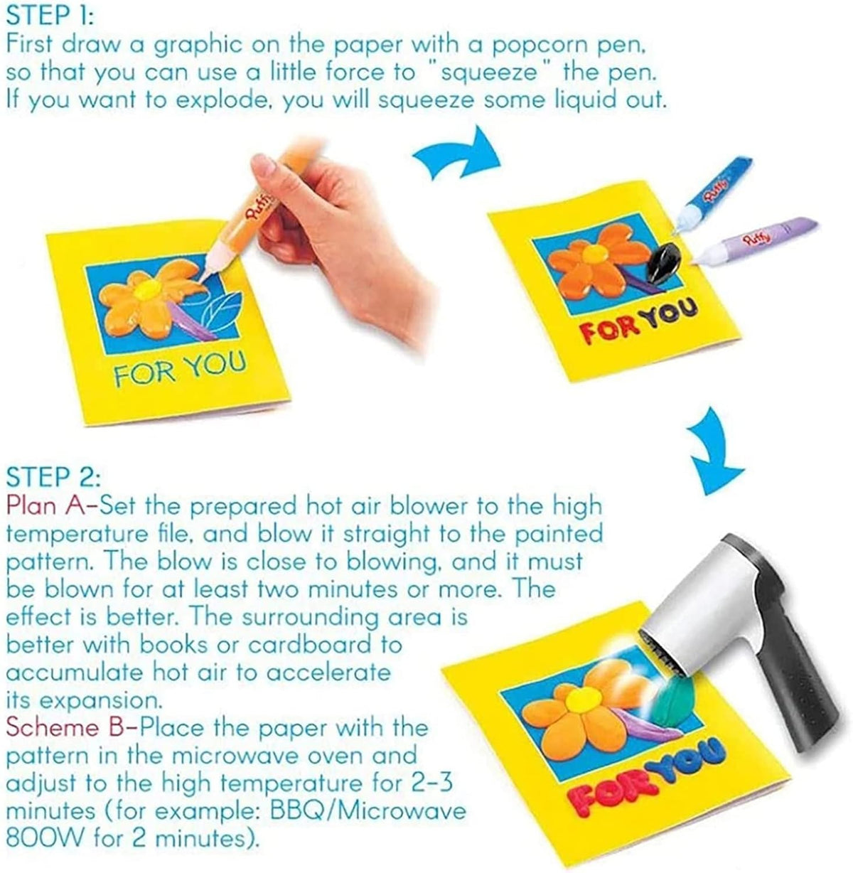 Popcorn Pens — Puffy Heat Art Markers