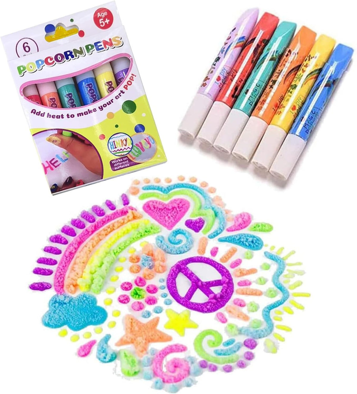 Popcorn Pens — Puffy Heat Art Markers