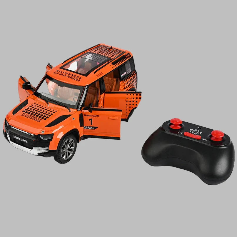 1:24 Remote Control Off Road Defender Diecast Car Light And Sound With Smoke Effect