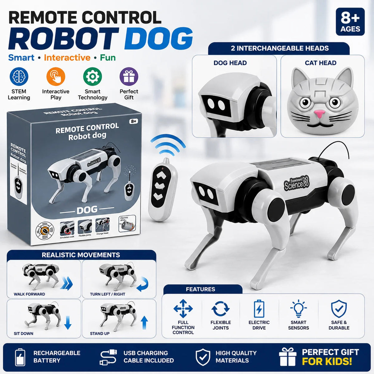 STEM DIY Remote Control Robot Dog Experiment Kit