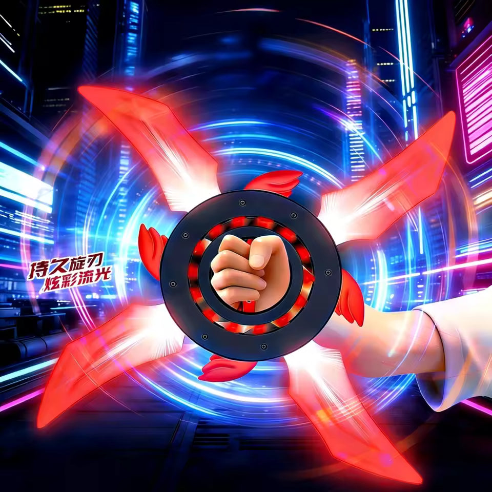 Fire Spin Sword – Double Edged Rotating LED Lightsaber Toy