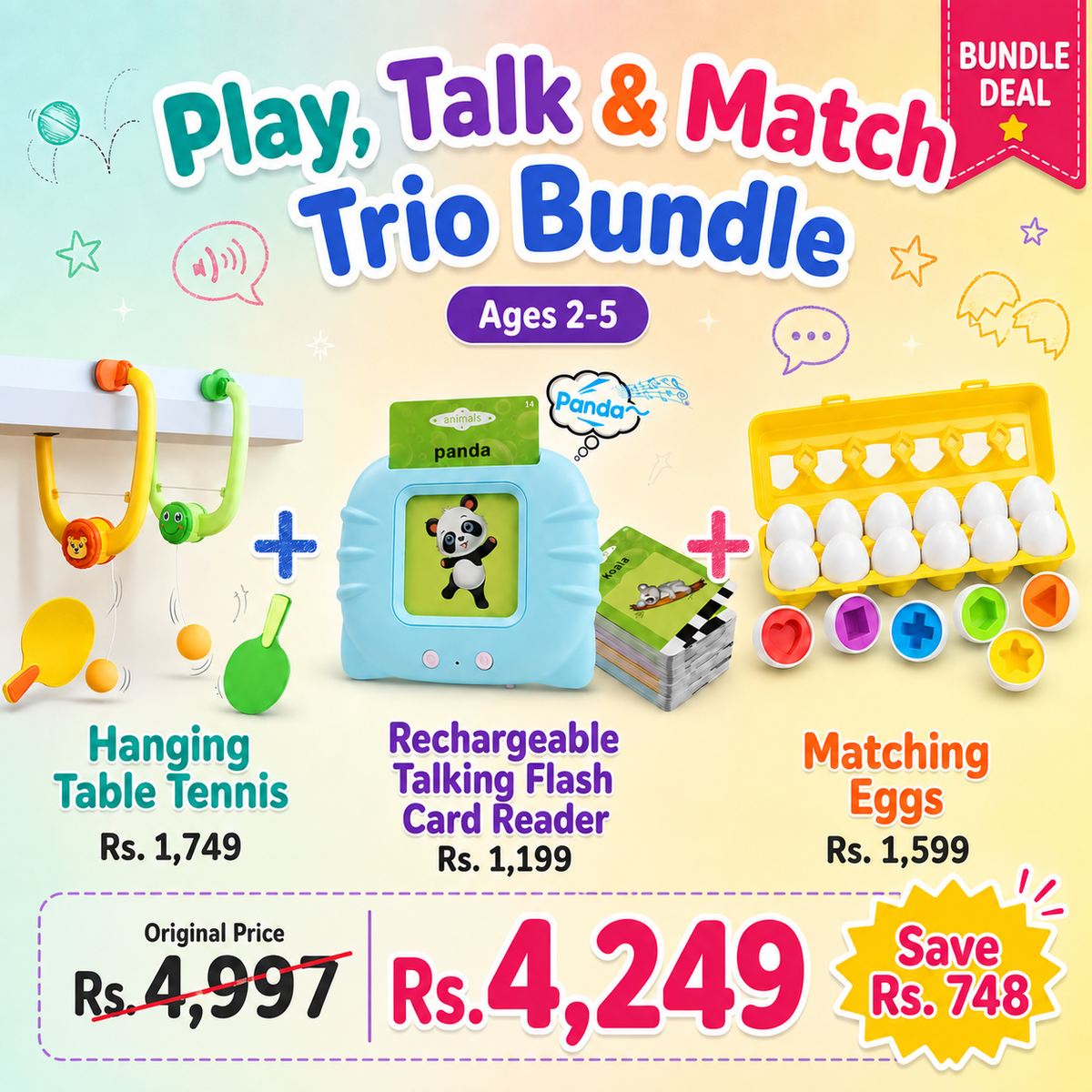 Play, Talk & Match Trio Bundle