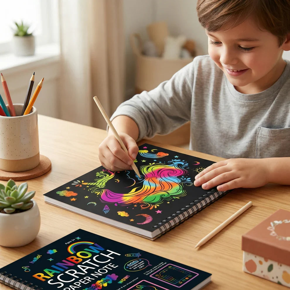 Magical Rainbow Scratch Book