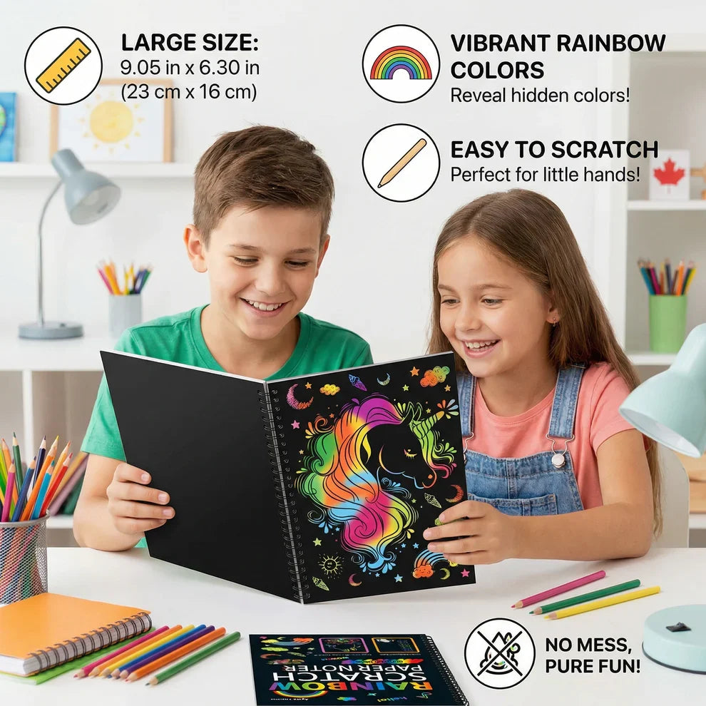 Magical Rainbow Scratch Book