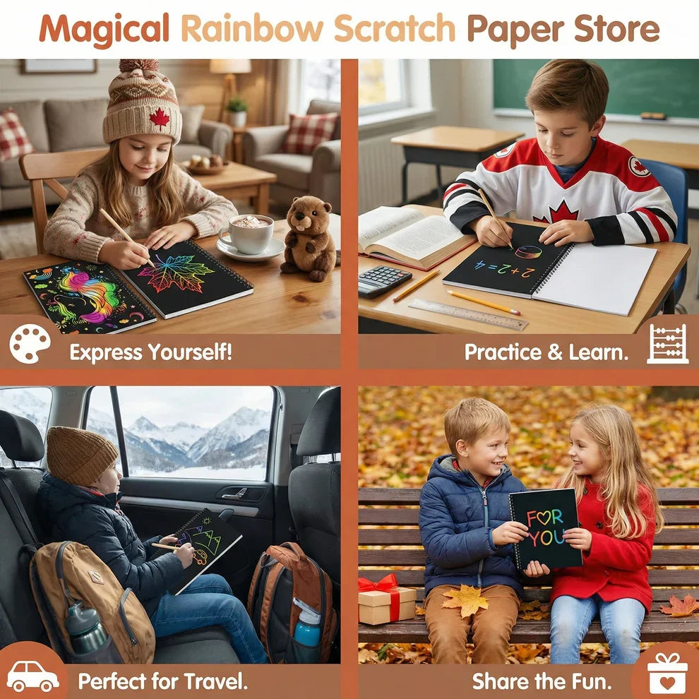 Magical Rainbow Scratch Book