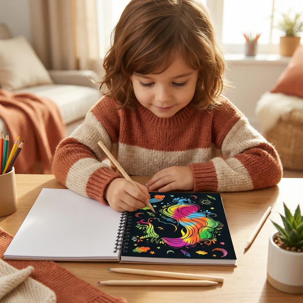 Magical Rainbow Scratch Book