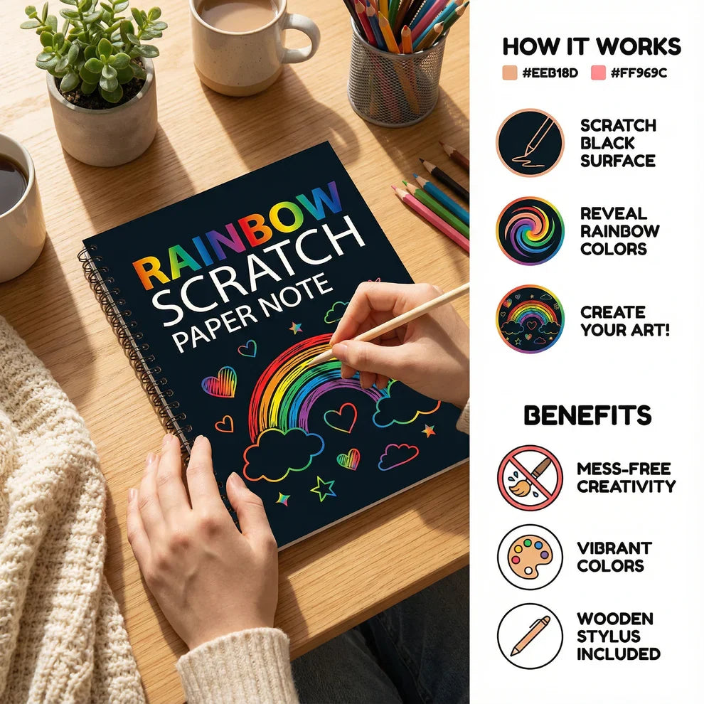 Magical Rainbow Scratch Book